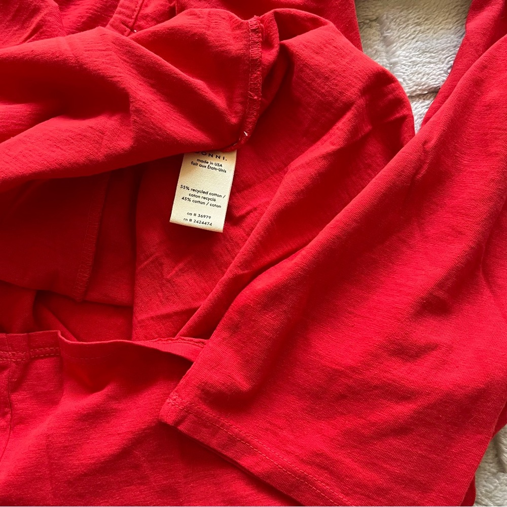 Donni Red One Shoulder Cotton Top - Picture 6 of 6